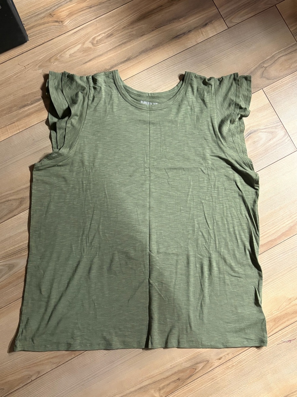 NWOT! torrid Olive Green Short Sleeve Ruffle Tee
